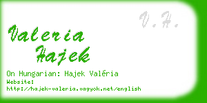 valeria hajek business card
